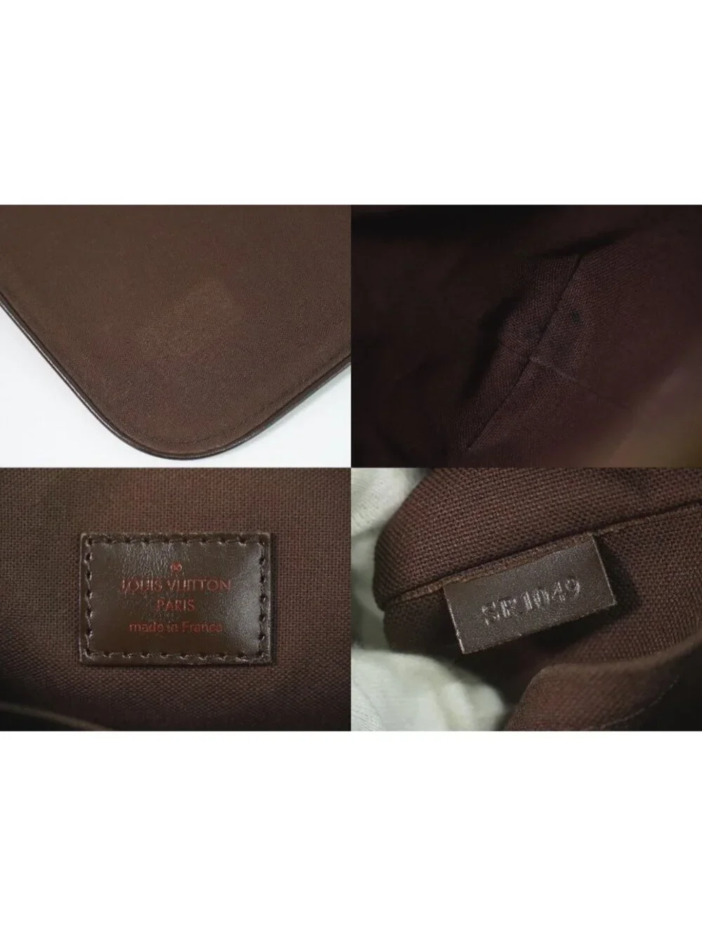 Louis Vuitton LV Brooklyn MM Damier Ebene Shoulder Bag Brown